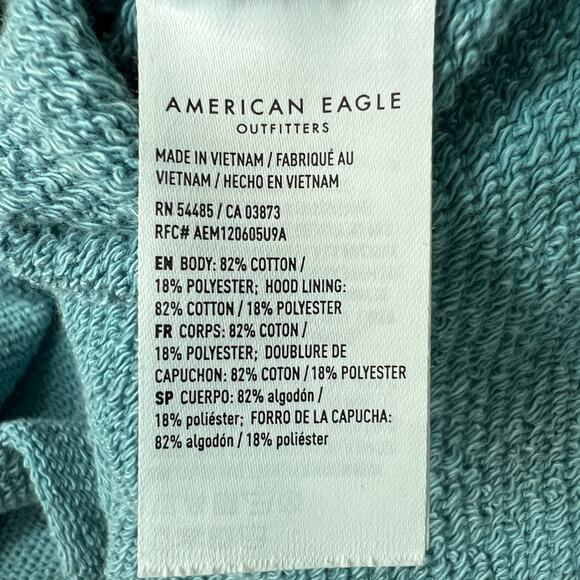 American Eagle Hooded Sweatshirt Womens Medium Oversized Workout Fitness Walking - Picture 9 of 12